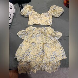 Abercrombie & Fitch Yellow and Blue Floral set